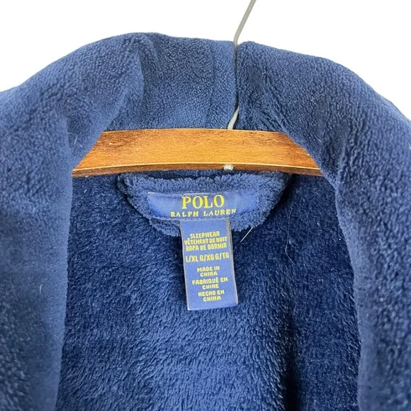 Polo‎ Ralph Lauren Men's Microfiber Plush Shawl Collar Robe SZ L/XL - Picture 4 of 5